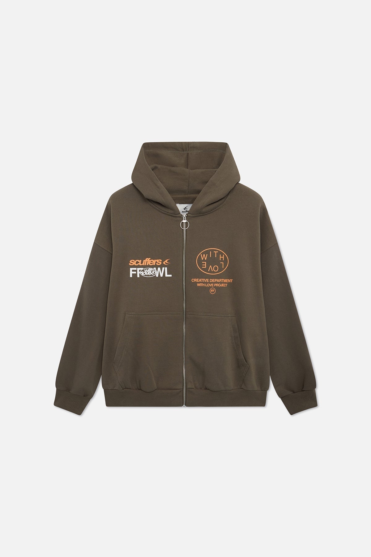 Sudadera con capucha y cremallera Caviar Olive