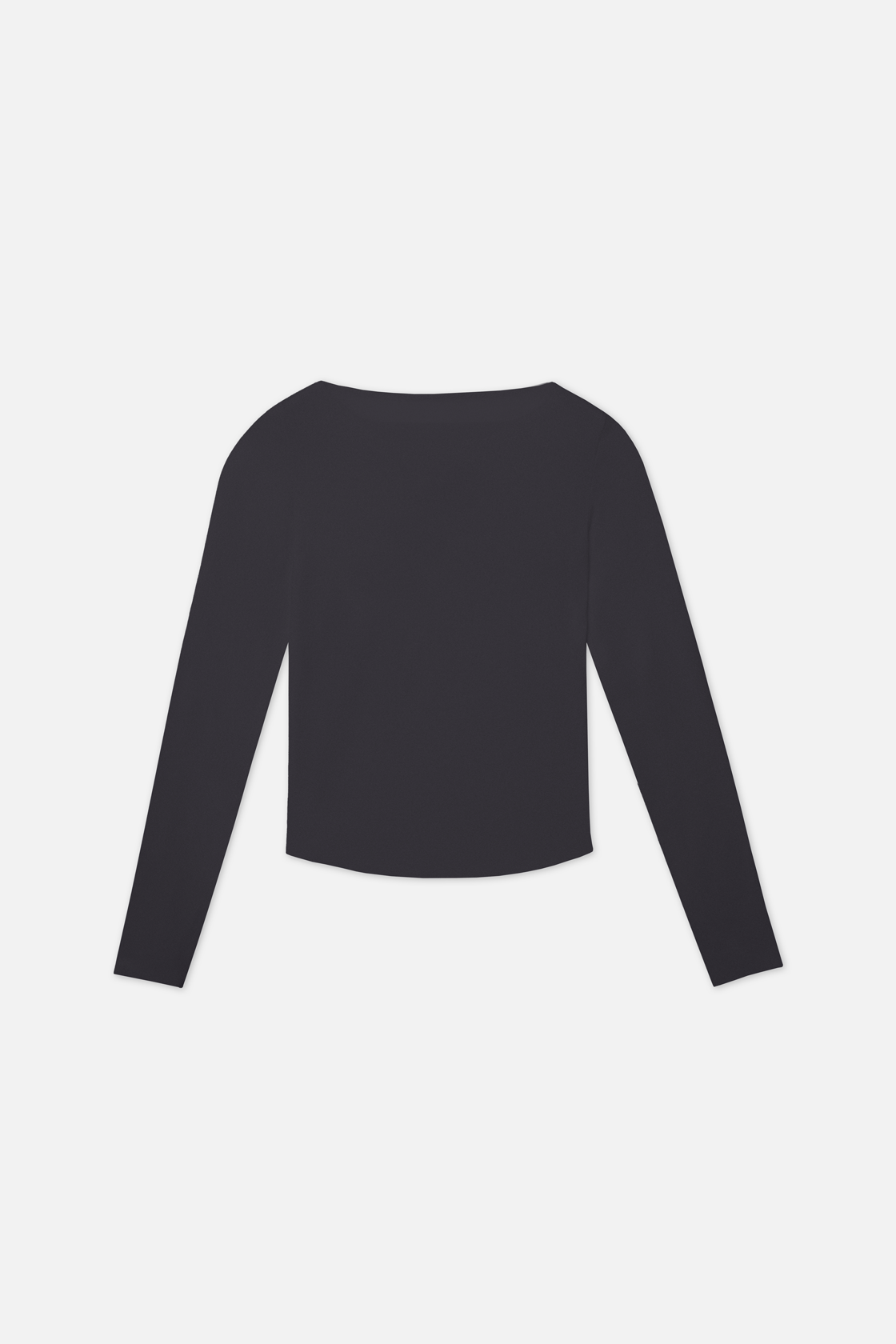 Camiseta de manga larga gris con logotipo