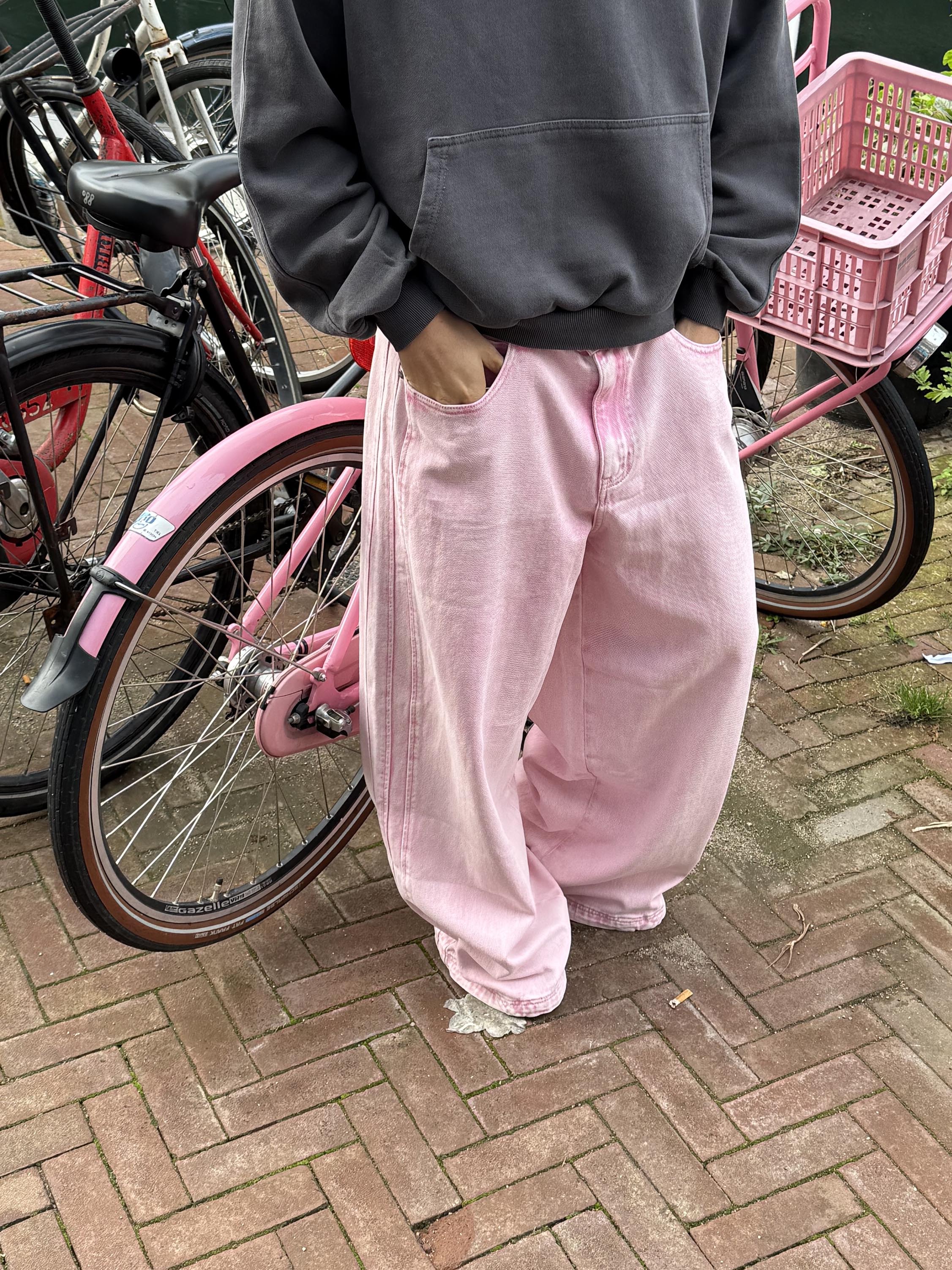 Mezclilla rosa tecnológica