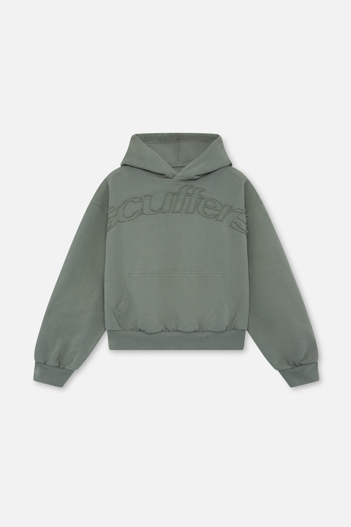 Sudadera con capucha verde crudo