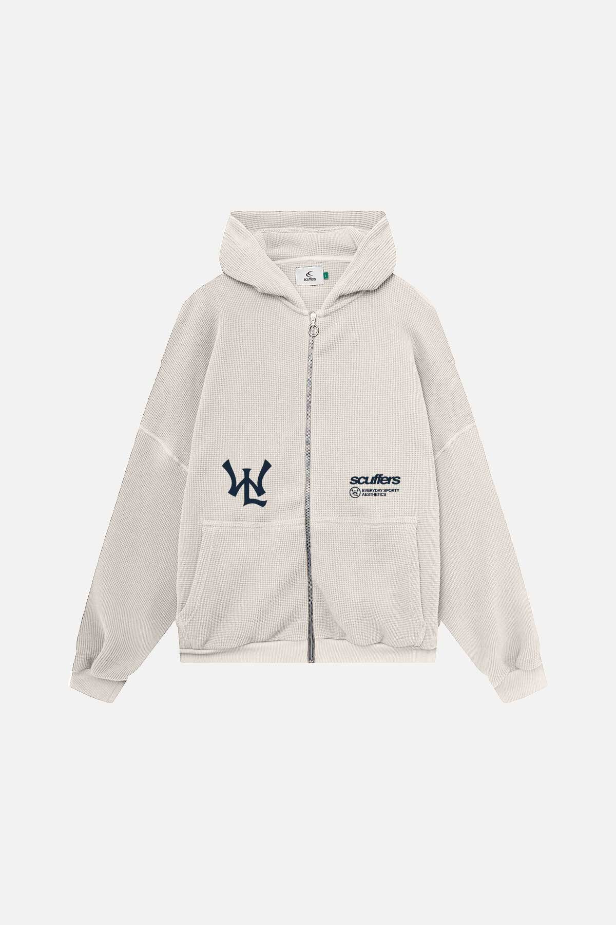 Sudadera con capucha y cremallera color crudo SSS Lover